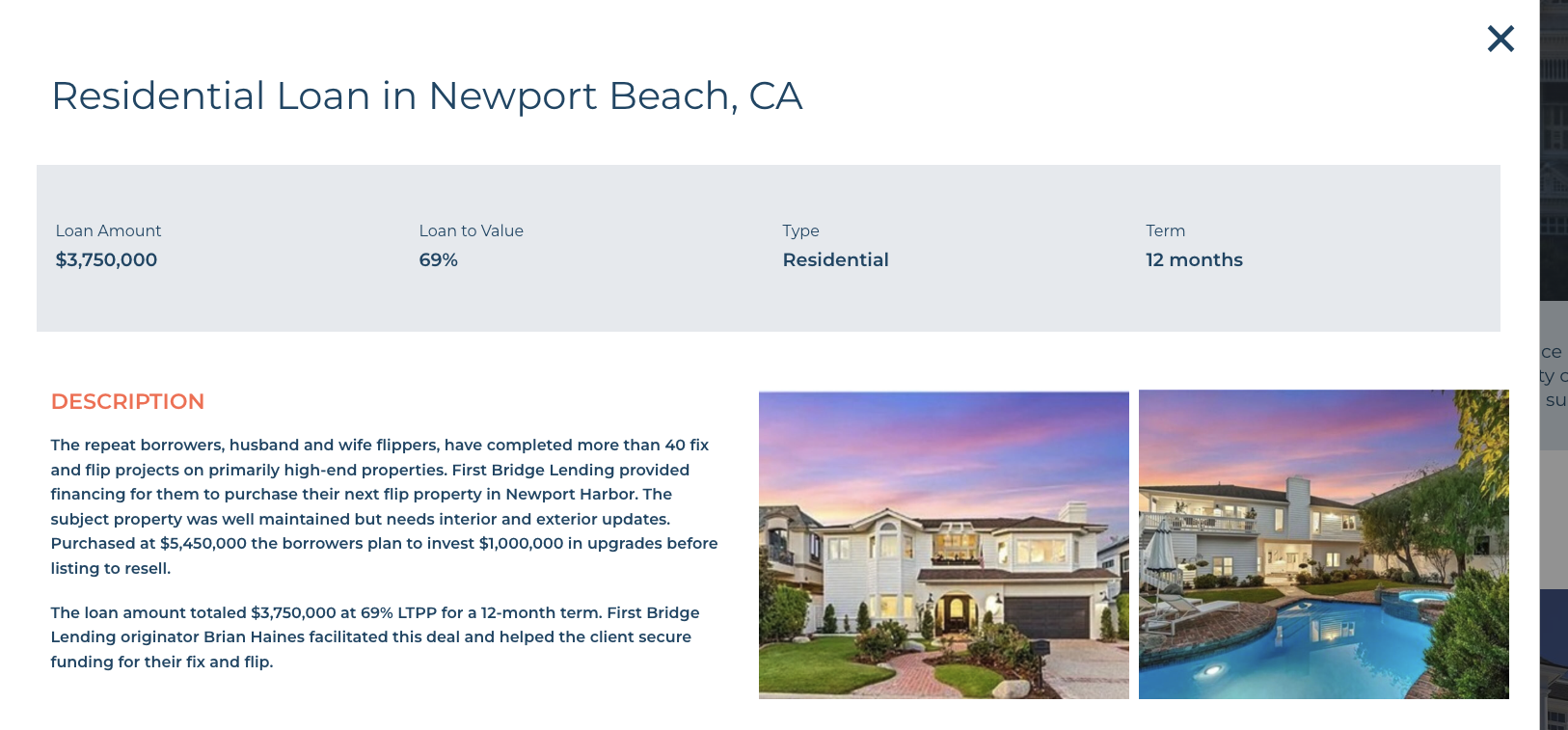 Newport Beach property — front